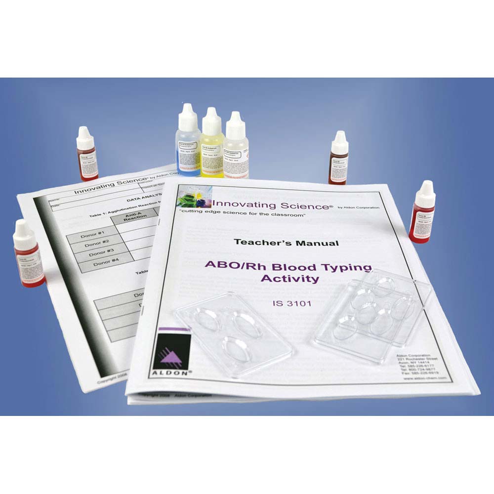 Simulated ABO/Rh Blood Typing Kit, Life Science: Educational Innovations,  Inc.