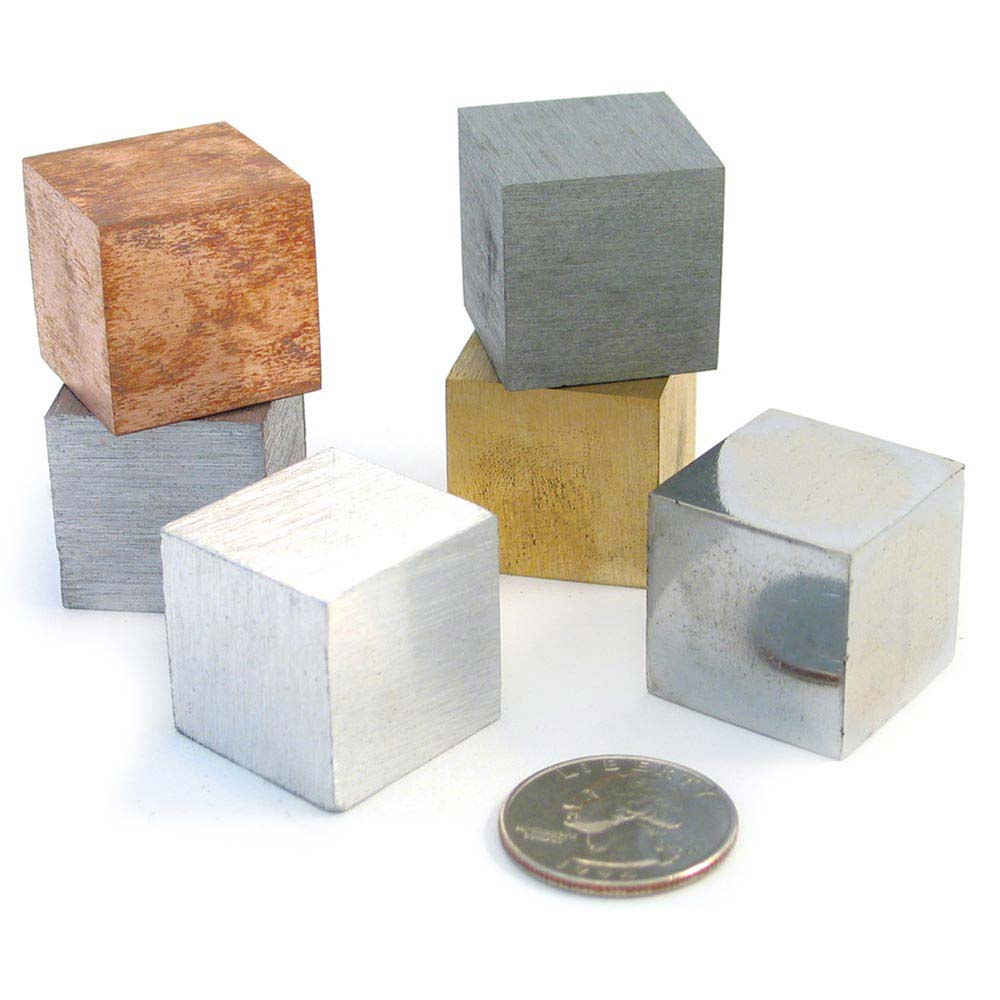 10mm Ajax Scientific 6 Piece Cube Density Metal Set