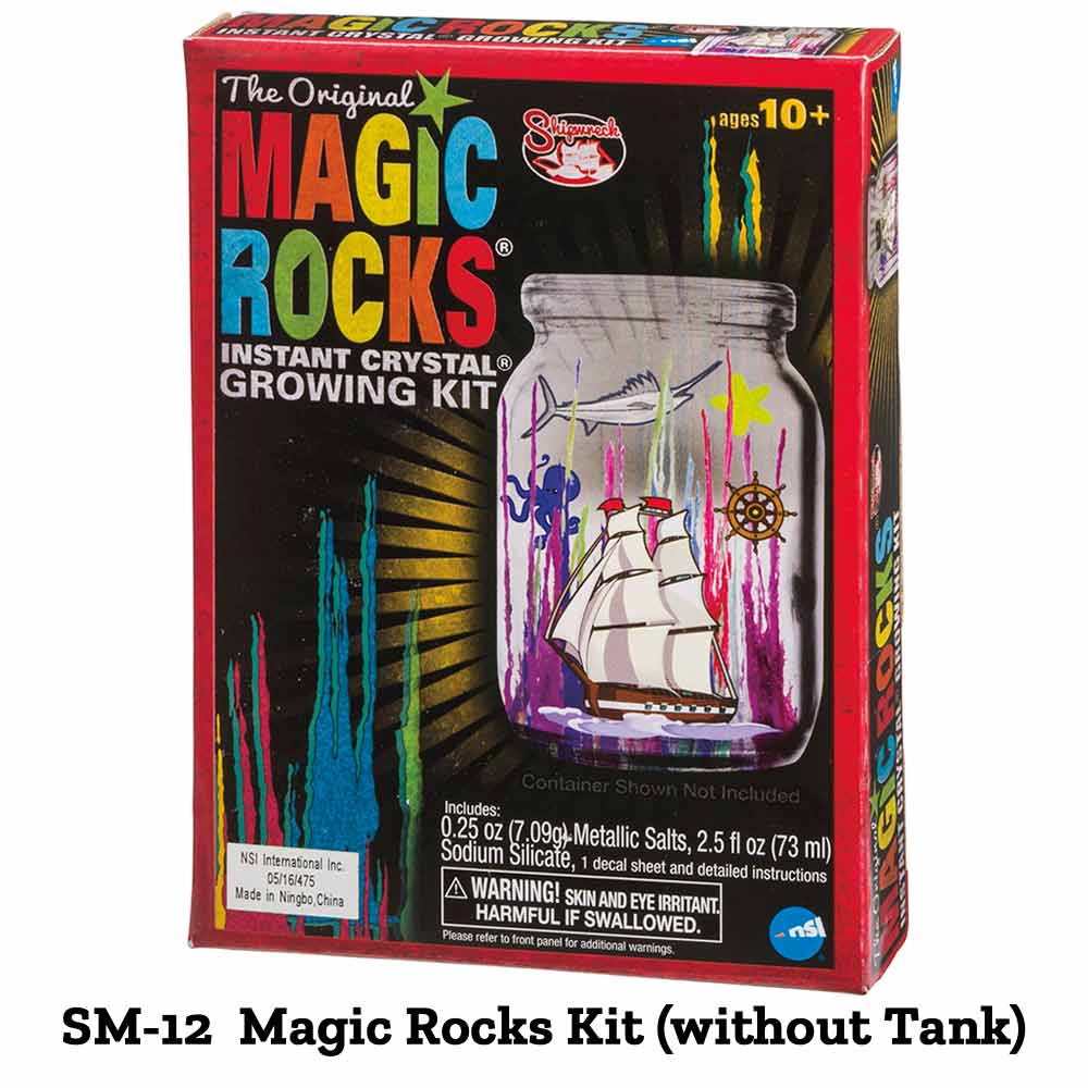 Magic Rocks Original Crystal Grow Kit With Tank Ship Wreck Figurine for sale online 